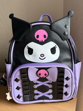 Sanrio Hello Kitty Kuromi Backpack in Black & Lavender